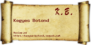 Kegyes Botond névjegykártya